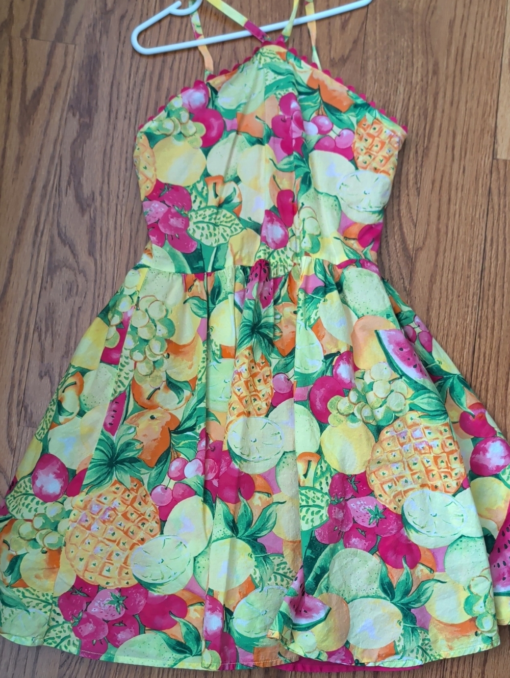 Janie and Jack Tropical Fruit Print Sundress - Yellow, Pink, Green, Orange
